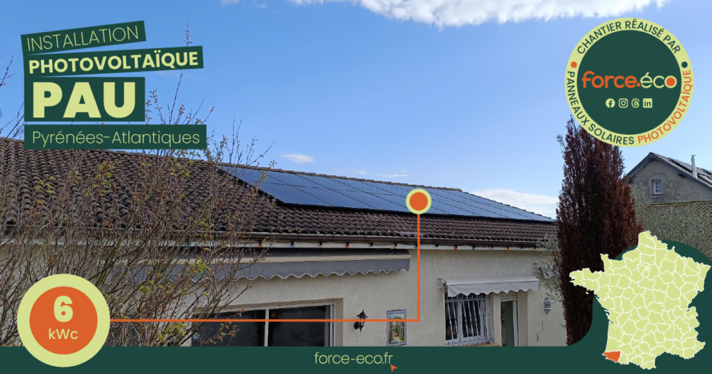 installation panneaux solaires à pau (64) | force éco