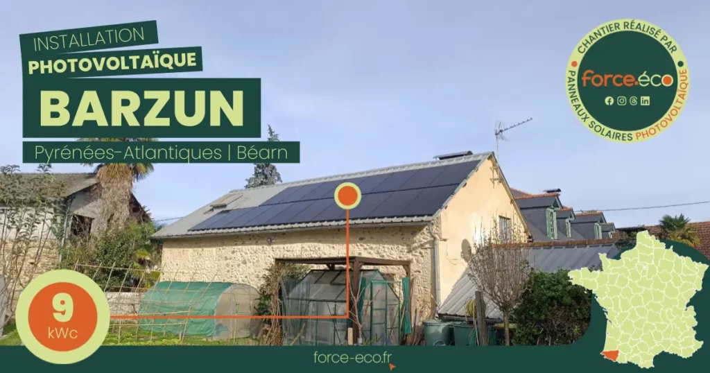 installation panneau solaire à barzun