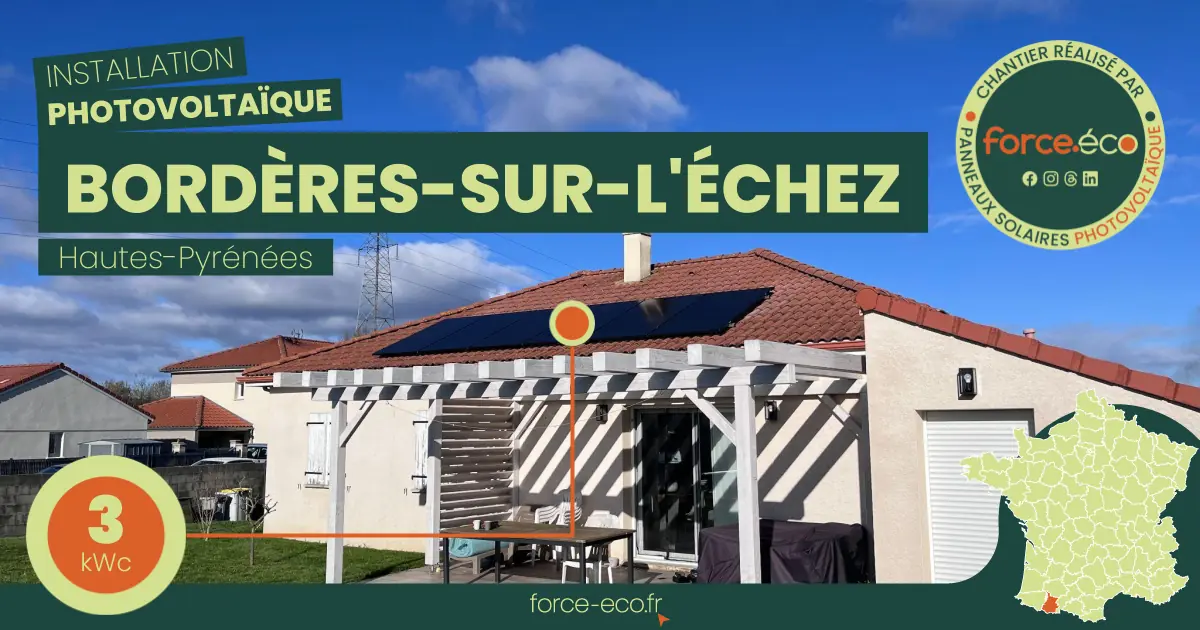 installation panneau solaire à bordères-sur-l'échez