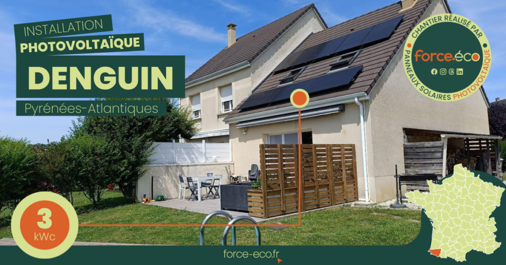 installation panneau solaire à denguin